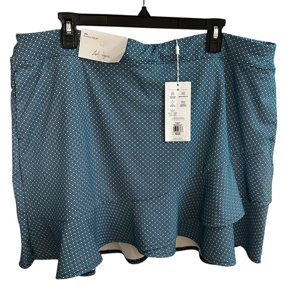 Lady Hagen Overlap Ruffle Golf Skort XXL Blue Built-In Shorts Tennis Activewear - Picture 2 of 8